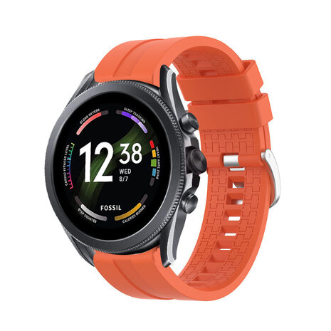Strap-it Strap-it Bracelet silicone 'Extreme' Fossil Gen 6 44mm (orange)