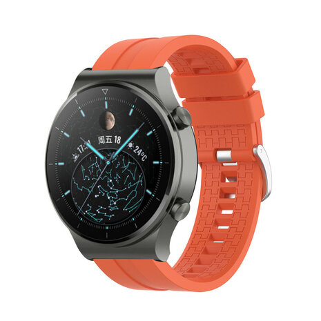Strap-it Strap-it Bracelet silicone 'Extreme' Huawei Watch GT 2 Pro (orange)