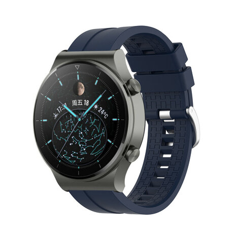 Strap-it Strap-it Bracelet silicone 'Extreme' Huawei Watch GT 2 Pro (bleu foncé)