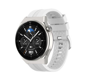 Strap-it Bracelet silicone 'Extreme' Huawei Watch GT 3 Pro 46mm (blanc)