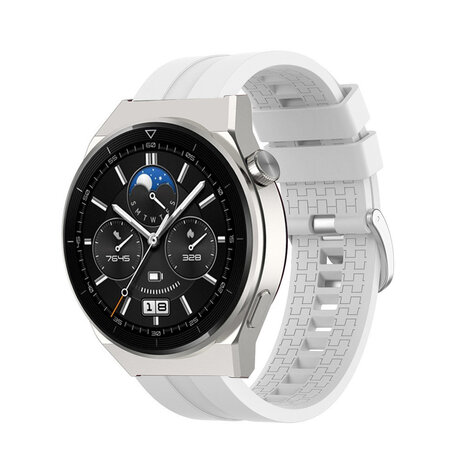 Strap-it Strap-it Bracelet silicone 'Extreme' Huawei Watch GT 3 Pro 46mm (blanc)