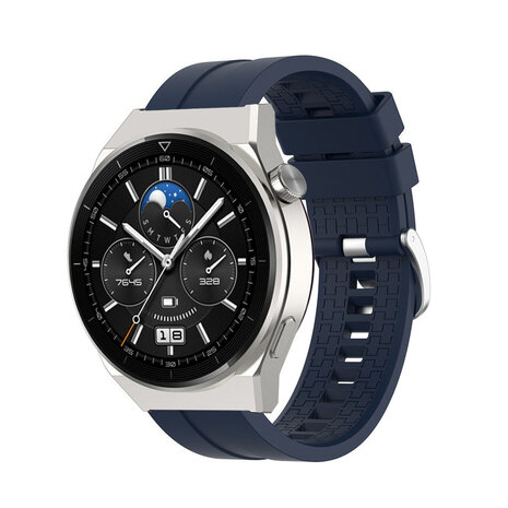 Strap-it Strap-it Bracelet silicone 'Extreme' Huawei Watch GT 3 Pro 46mm (bleu foncé)