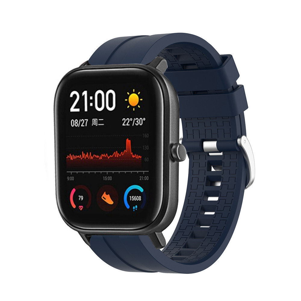 Strap-it Strap-it Bracelet silicone 'Extreme' Xiaomi Amazfit GTS (bleu foncé)