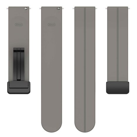 Strap-it Strap-it Bracelet silicone D-buckle Samsung Gear S3 (gris foncé)