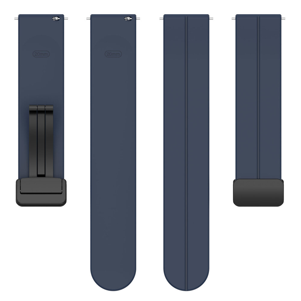 Strap-it Strap-it Bracelet silicone D-buckle Fossil Gen 5e 44mm (bleu foncé)