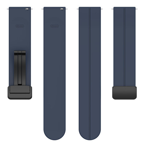 Strap-it Strap-it Bracelet silicone D-buckle Fossil Gen 5e 44mm (bleu foncé)