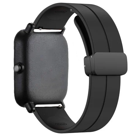 Strap-it Strap-it Bracelet silicone D-buckle Xiaomi Amazfit Bip (noir)