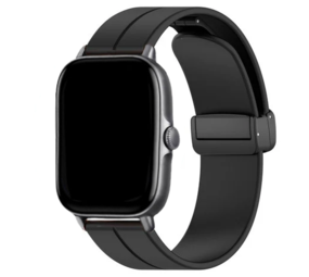 Strap-it Bracelet silicone D-buckle Amazfit GTS 2 (noir)