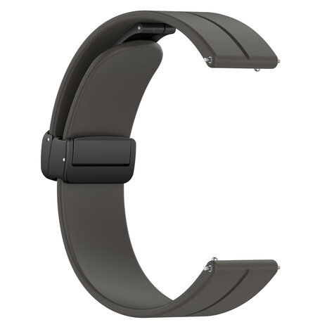 Strap-it Strap-it Bracelet silicone D-buckle Xiaomi Amazfit Bip (gris foncé)