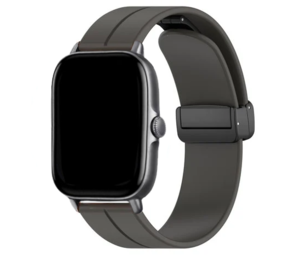 Strap-it Bracelet silicone D-buckle Amazfit GTS 3 (gris foncé)