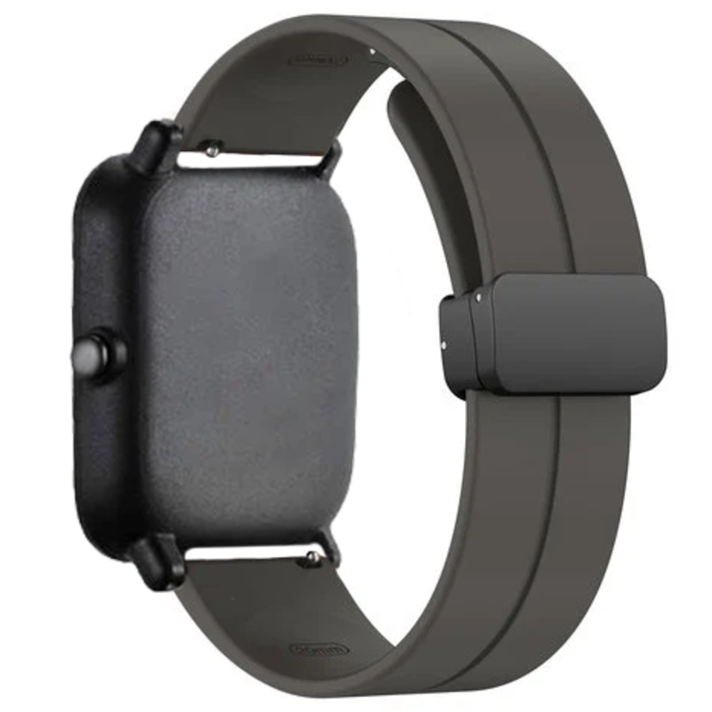 Strap-it Strap-it Bracelet silicone D-buckle Xiaomi Amazfit GTS (gris foncé)