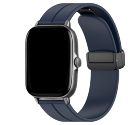 Strap-it Bracelet silicone D-buckle Amazfit GTS 3 (bleu foncé)