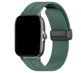 Strap-it Bracelet silicone D-buckle Xiaomi Amazfit Bip (vert foncé)