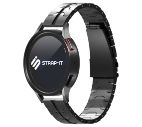 Strap-it Bracelet acier fer Samsung Galaxy Watch 3 45mm (noir)