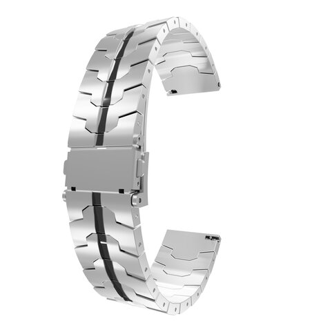 Strap-it Strap-it Bracelet acier fer Fossil Gen 5e 44mm (argent/noir)