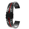 Strap-it Strap-it Bracelet acier fer Fossil Gen 6 44mm (noir/rouge) Strap-it Strap-it Bracelet acier fer Fossil Gen 6 44mm (noir/rouge)