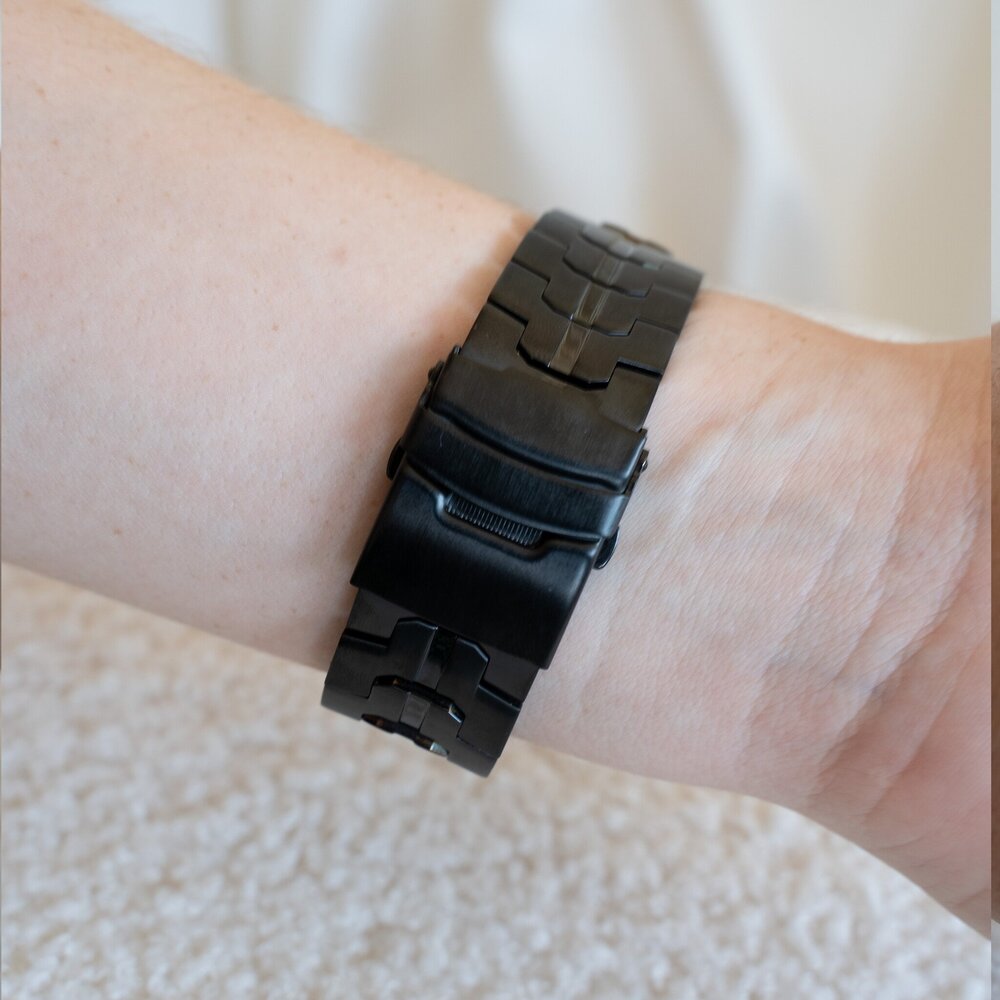 Strap-it Strap-it Bracelet acier fer Samsung Galaxy Watch 5 44mm (noir)