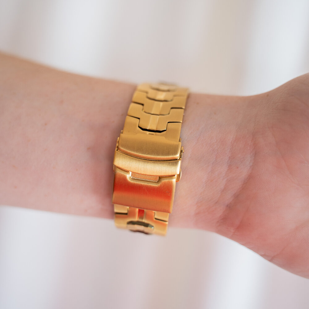 Strap-it Strap-it Bracelet acier fer Samsung Galaxy Watch 5 44mm (or)