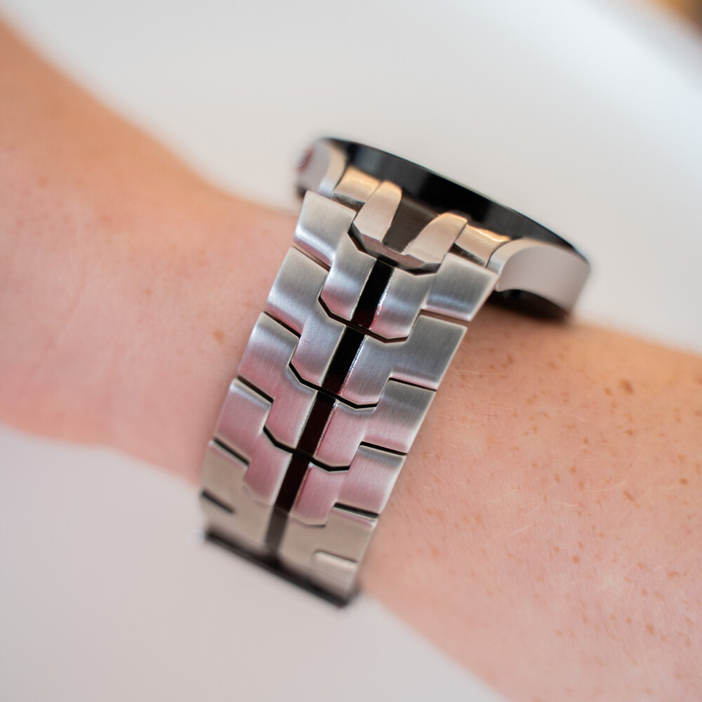 Strap-it Strap-it Bracelet acier fer Samsung Galaxy Watch 5 40mm (argent/noir)