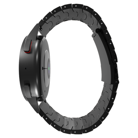 Strap-it Strap-it Bracelet acier fer Huawei Watch GT 3 Pro 43mm (noir/rouge) Strap-it Strap-it Bracelet acier fer Huawei Watch GT 3 Pro 43mm (noir/rouge)