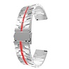 Strap-it Strap-it Bracelet acier fer Polar Unite (argent/rouge) Strap-it Strap-it Bracelet acier fer Polar Unite (argent/rouge)