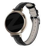 Bandz Bandz Bracelet cuir motif crocodile Garmin Lily 2 (noir)