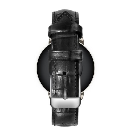 Bandz Bandz Bracelet cuir motif crocodile Garmin Lily 2 (noir)