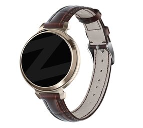 Bandz Bandz Bracelet cuir motif crocodile Garmin Lily 2 (marron)