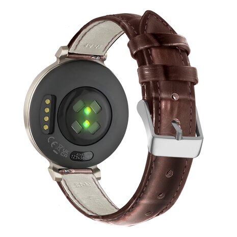 Bandz Bandz Bracelet cuir motif crocodile Garmin Lily 2 (marron) Bandz Bandz Bracelet cuir motif crocodile Garmin Lily 2 (marron)