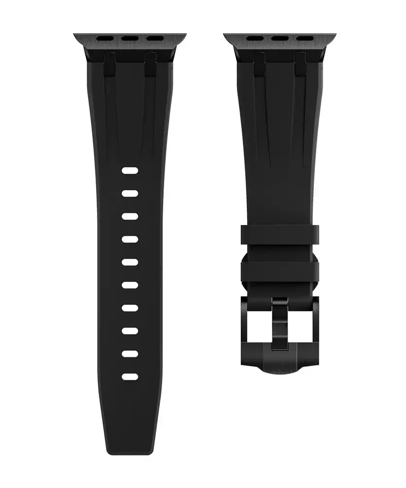 Strap-it Strap-it Bracelet silicone de luxe liquide Apple Watch (noir)
