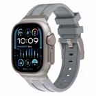 Strap-it Strap-it Bracelet silicone de luxe liquide Apple Watch (gris foncé avec titane)