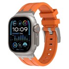 Strap-it Strap-it Bracelet silicone de luxe liquide Apple Watch (orange avec titane)
