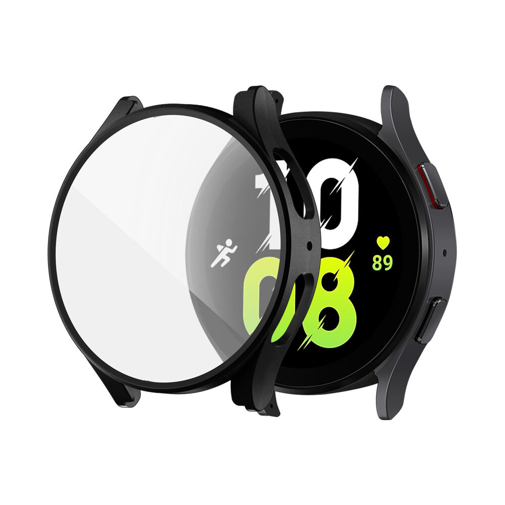 Strap-it Strap-it Coque rigide avec verre Samsung Galaxy Watch 5 40mm (noir)