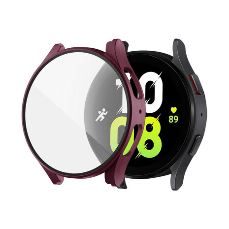 Strap-it Strap-it Coque rigide avec verre Samsung Galaxy Watch 5 40mm (bordeaux) Strap-it Strap-it Coque rigide avec verre Samsung Galaxy Watch 5 40mm (bordeaux)