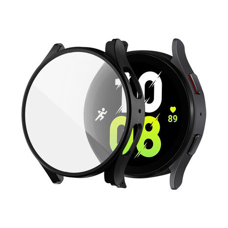 Strap-it Strap-it Coque rigide avec verre Samsung Galaxy Watch 5 44mm (noir)