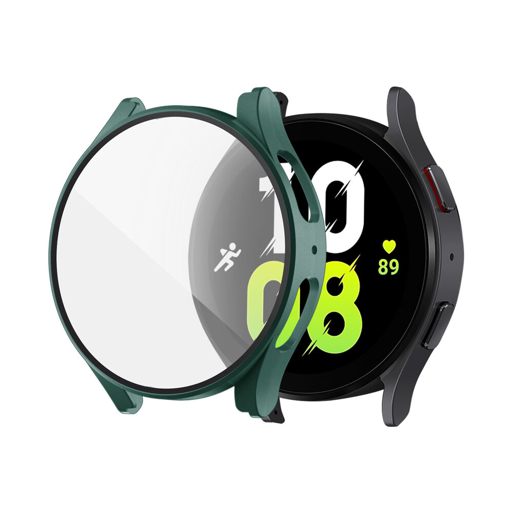 Strap-it Strap-it Coque rigide avec verre Samsung Galaxy Watch 5 44mm (vert)