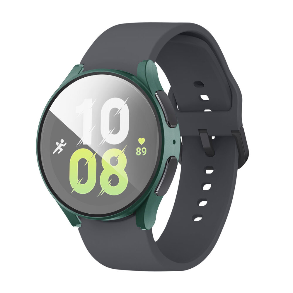 Strap-it Strap-it Coque rigide avec verre Samsung Galaxy Watch 5 44mm (vert)