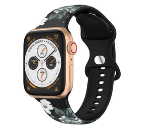Strap-it Bracelet Grey Flower Apple Watch