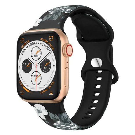 Strap-it Strap-it Bracelet Grey Flower Apple Watch