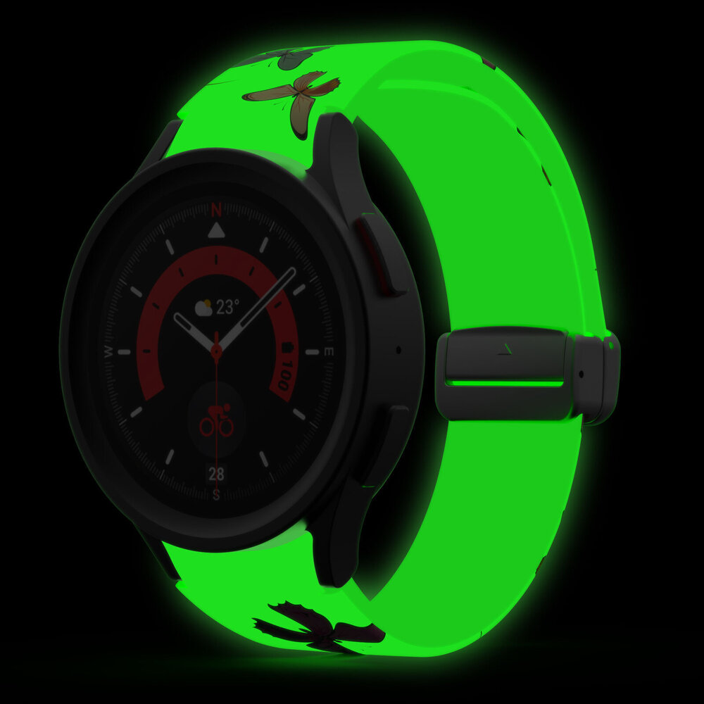 Strap-it Strap-it Bracelet magnetique Luminous Butterfly Samsung Galaxy Watch 5 Pro