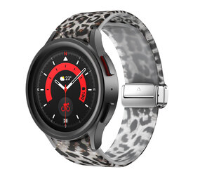 Strap-it Bracelet magnetique Clear Leopard Samsung Galaxy Watch 5 Pro