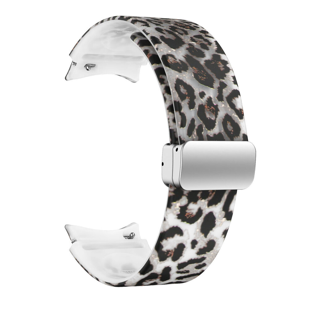 Strap-it Strap-it Bracelet magnetique Clear Leopard Samsung Galaxy Watch 5 Pro