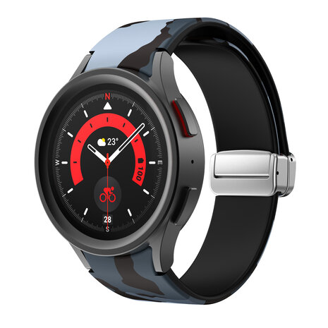 Strap-it Strap-it Bracelet magnetique Grey Camo Samsung Galaxy Watch 5 Pro