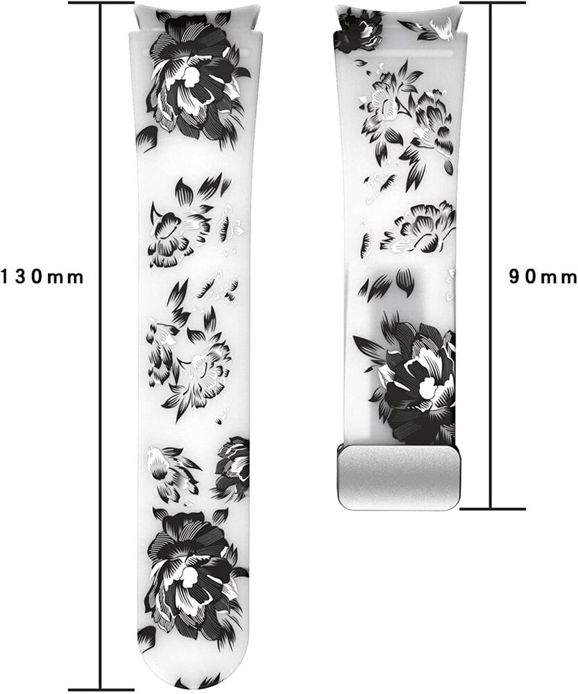 Strap-it Strap-it Bracelet magnetique Transparent Flower Samsung Galaxy Watch 6 44mm Strap-it Strap-it Bracelet magnetique Transparent Flower Samsung Galaxy Watch 6 44mm