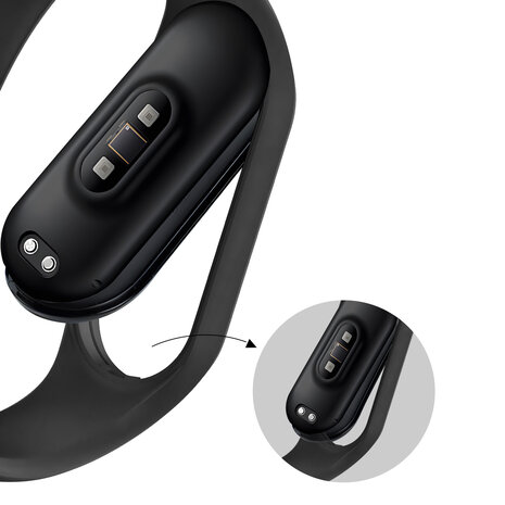 Bandz Strap-it Bandz Bracelet Silicone 'Classic'  Xaomi Mi Band 6 (noir)