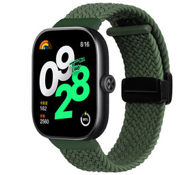 Strap-it Bracelet tissé avec D-buckle Redmi Watch 4 (vert)