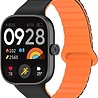 Strap-it Strap-it Bracelet silicone magnetique Redmi Watch 4 (noir/orange) Strap-it Strap-it Bracelet silicone magnetique Redmi Watch 4 (noir/orange)