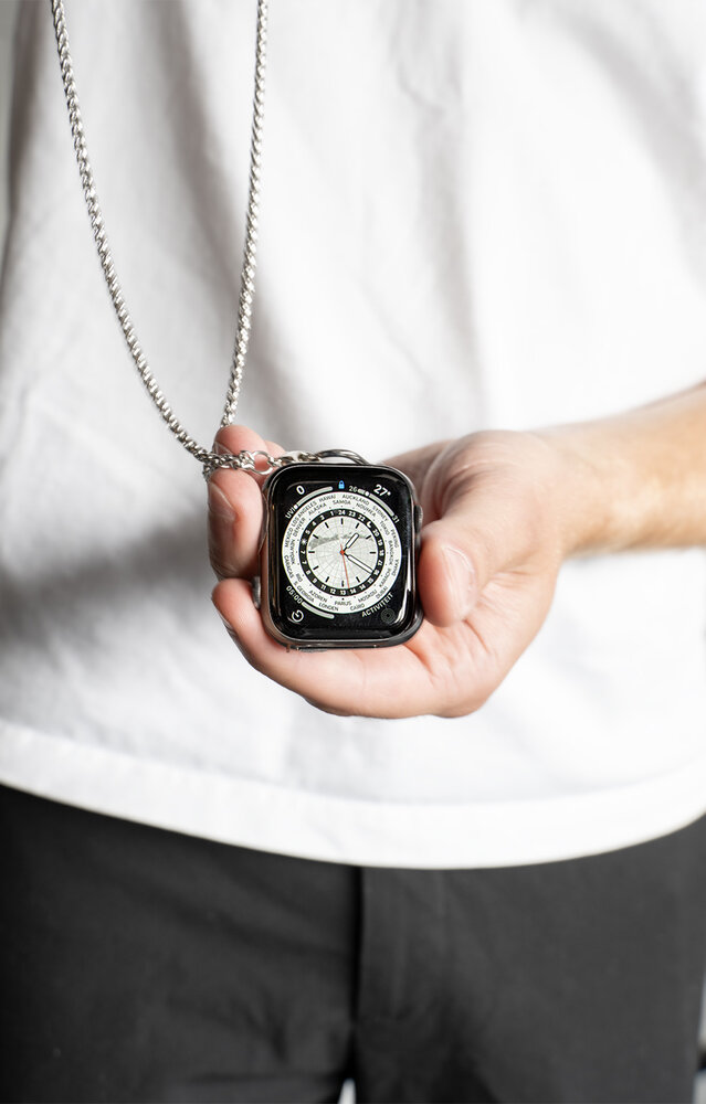 Strap-it Strap-it Collier Apple Watch 'Dragon Steel' (argent)