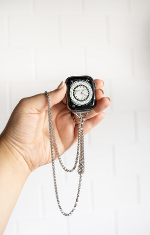 Strap-it Strap-it Collier Apple Watch 'Dragon Steel' (argent)