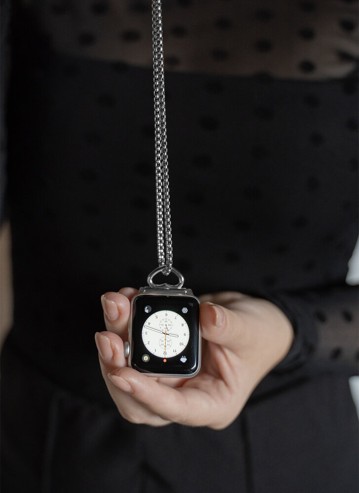 Strap-it Strap-it Collier Apple Watch avec coeur (argent)